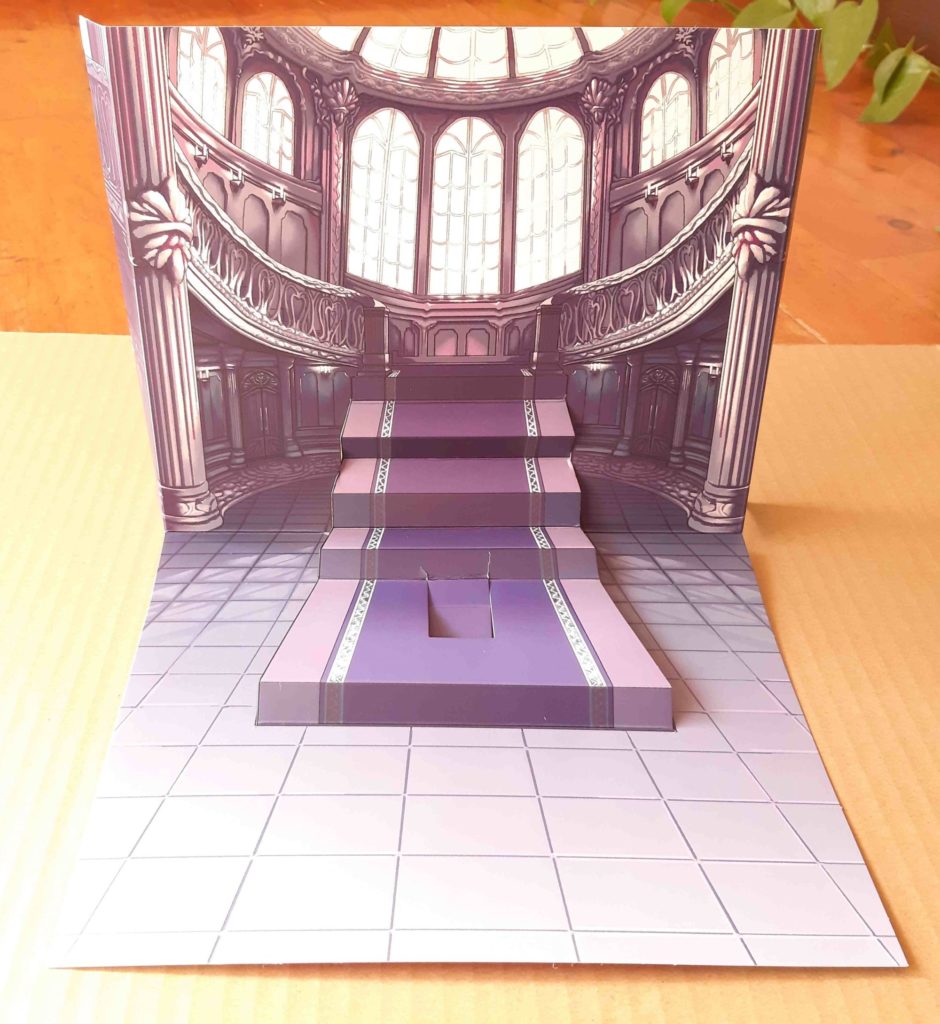 セリア「ポップアップカード型背景シートと、 持て！持て！騎士 